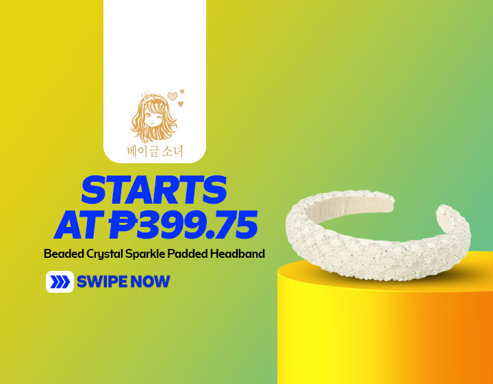 Beaded Crystal Sparkle Padded Headband starts at P399.75