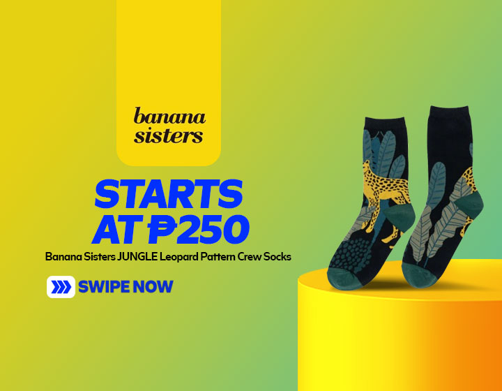 Banana Sisters JUNGLE Leopard Pattern Crew Socks start at P250
