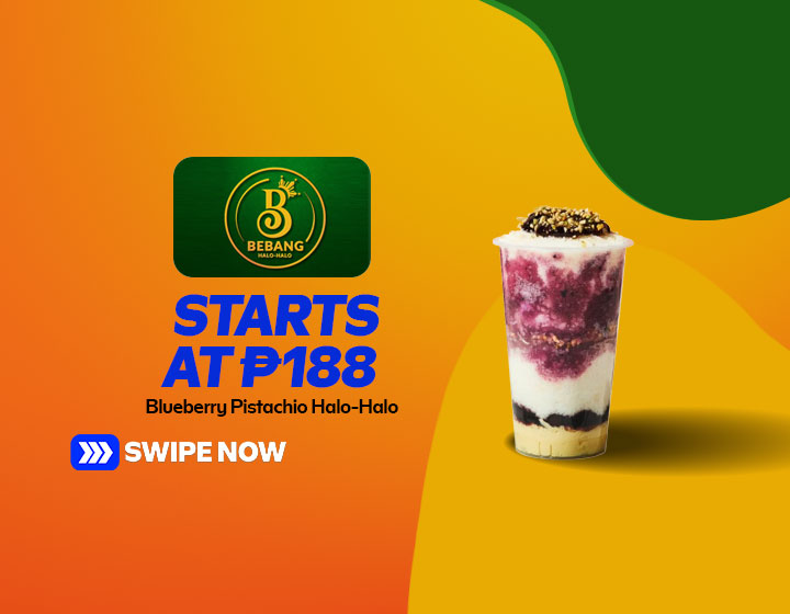 Blueberry Pistachio Halo-Halo starts at P188