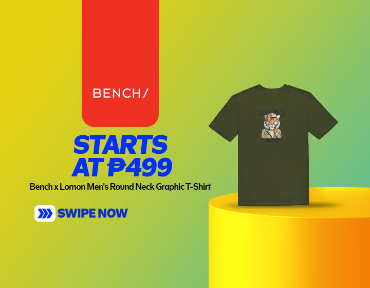 Bench x Lomon Men's Round Neck Graphic T-Shirt starts at P499
