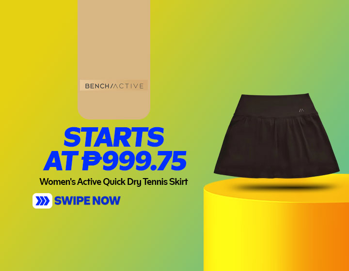 Women's Active Quick Dry Tennis Skirt with Inner Shorts starts at P999.75