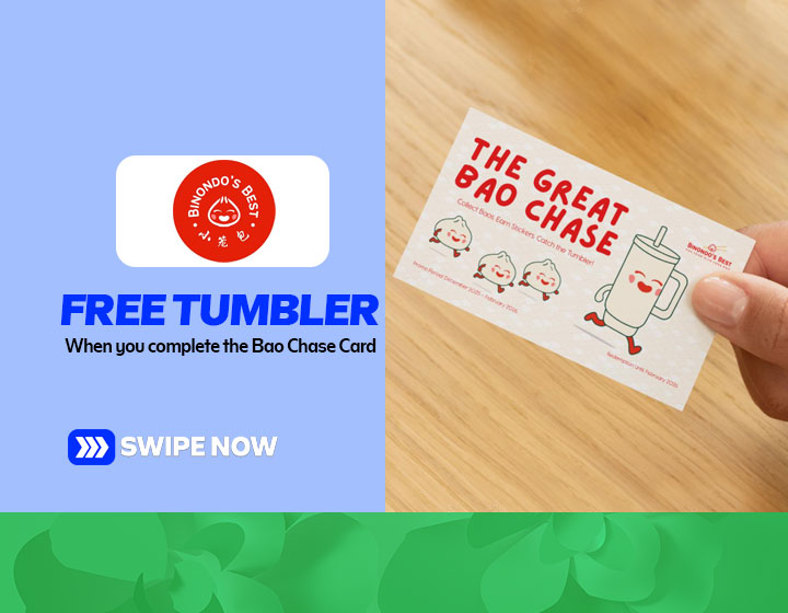 Complete the Bao Chase Card for a Free Tumbler 