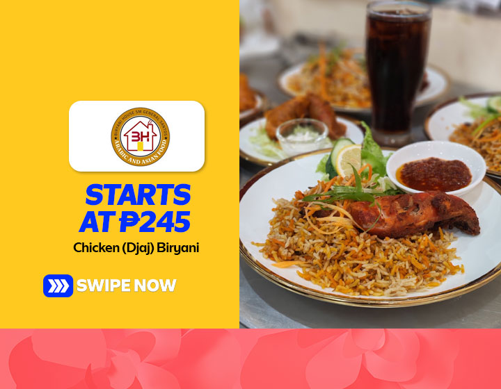 Chicken (Djaj) Biryani starts at P245