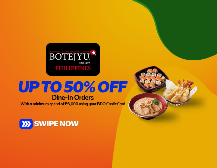 Enjoy up to 50% Off with your BDO Credit Card