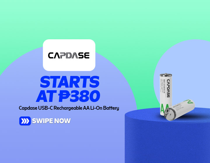 CAPDASE USB-C Rechargeable AA Li-On Battery starts at P380