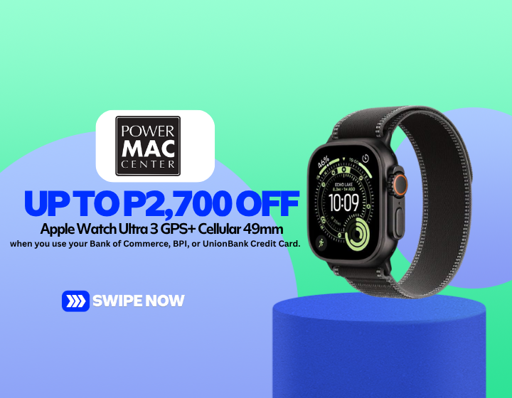 UP TO P2,700 off on select Apple Watch Ultra 3  GPS+ Cellular 49mm