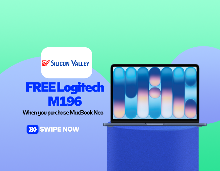 FREE Logitech M196 When you purchase MacBook Neo