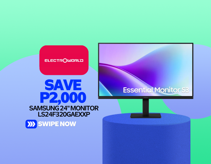 SAVE P2,000 FOR SAMSUNG 24" MONITOR LS24F320GAEXXP