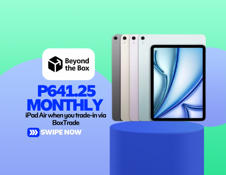 iPad Air For Only P641.25 Monthly when you trade-in