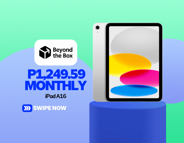 iPad A16 Starts P1,249.59 Monthly