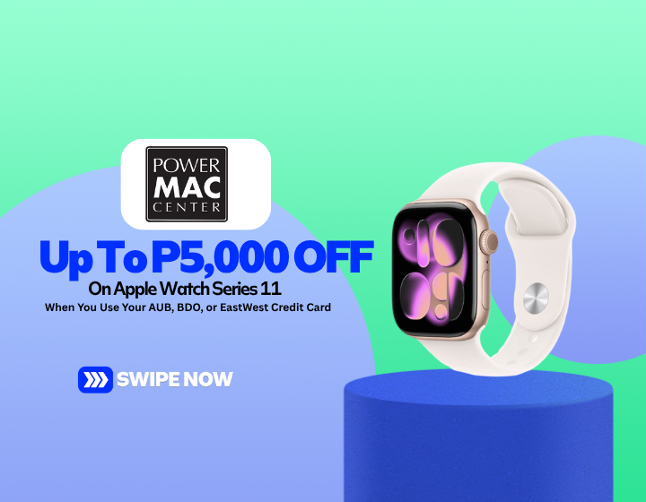  Up To P5,000 OFF on Apple Watch Series 11 When You Use Your AUB, BDO, or EastWest Credit Card