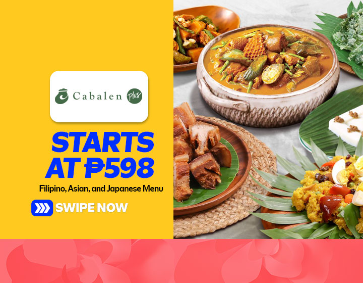 Filipino, Asian, and Japanese Menu starts at P598 per Person