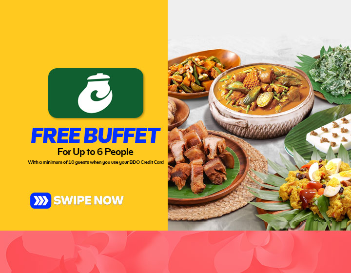 Get up to 6 Free Buffets when you use your BDO Credit Card