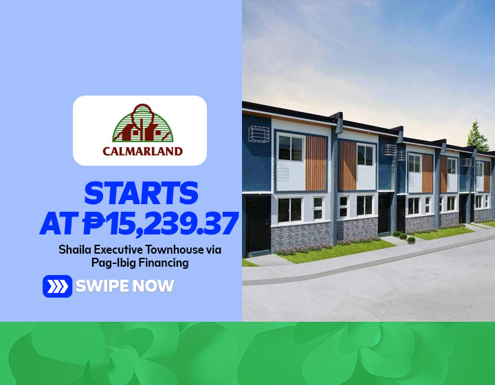 Shaila Executive Townhouse via Pag-Ibig Financing starts at P15,239.37 per Month