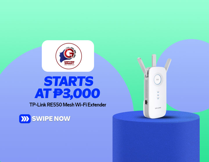 TP-Link RE550 Mesh Wi-Fi Extender starts at P3,000