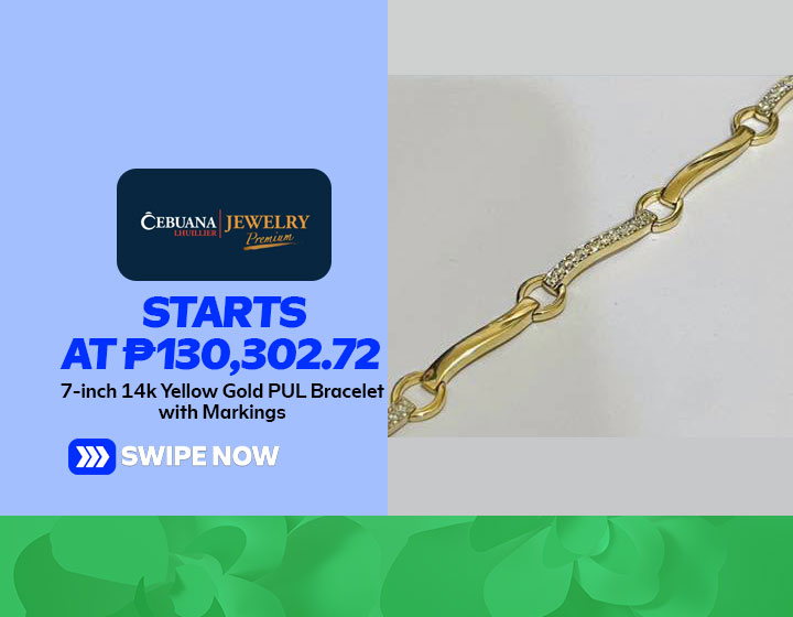 7-inch 14k Yellow Gold PUL Bracelet with Markings starts at P130,302.72