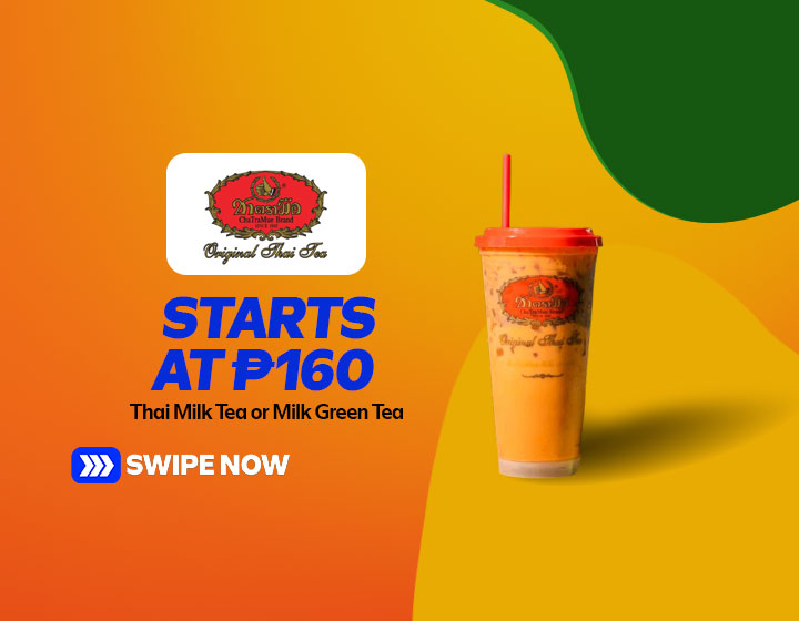 Thai Milk Tea or Milk Green Tea starts at P160