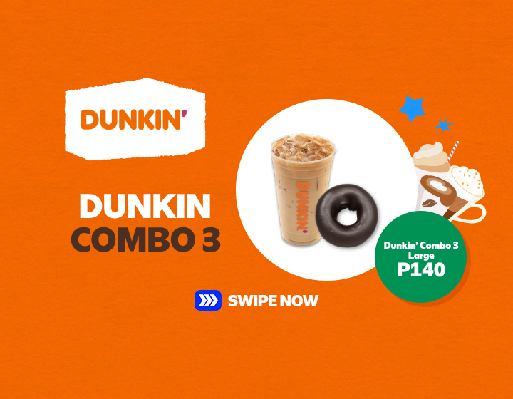 Dunkin Combo 3 for only 140 pesos