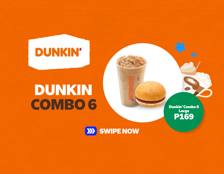 Dunkin Combo 6 for only 169 pesos