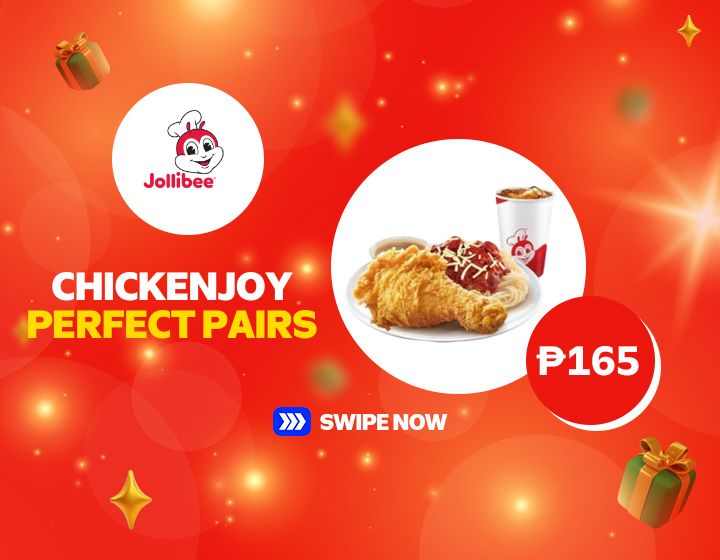 Good food tastes better with family and friends! Dine at Jollibee and enjoy Chickenjoy Perfect Pairs for only ₱165. Visit us at Jollibee SM City General Santos! ❤️🐝
