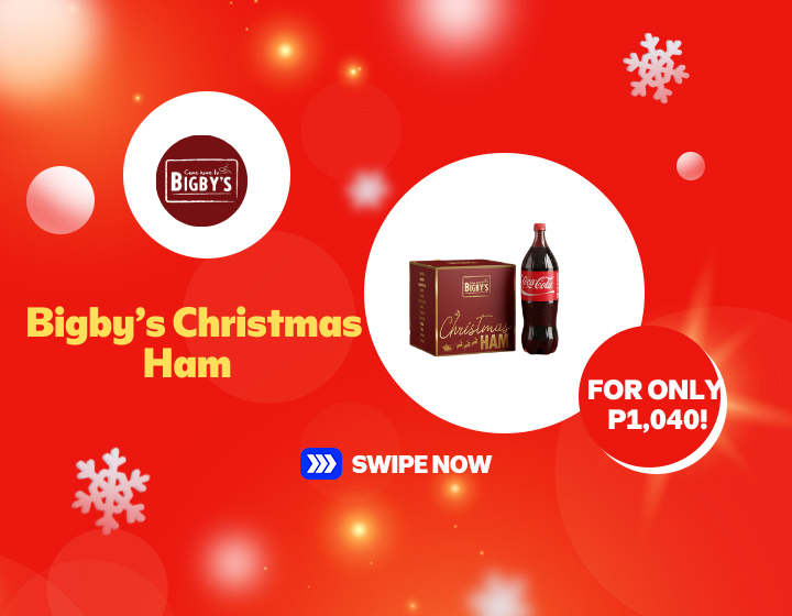 BIGBY'S I CHRISTMAS HAM AND GET A 1.5L FREE COKE FOR ONLY P1,040!