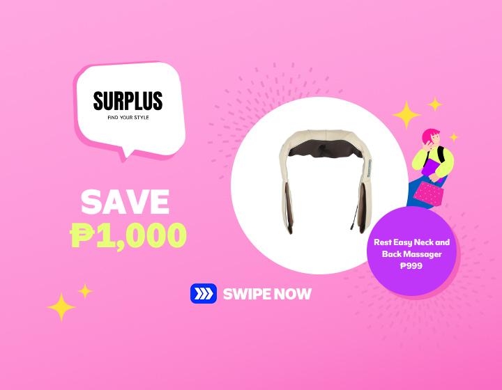 Save P1,000 when you buy a Rest Easy Neck and Back Massager using your SMAC