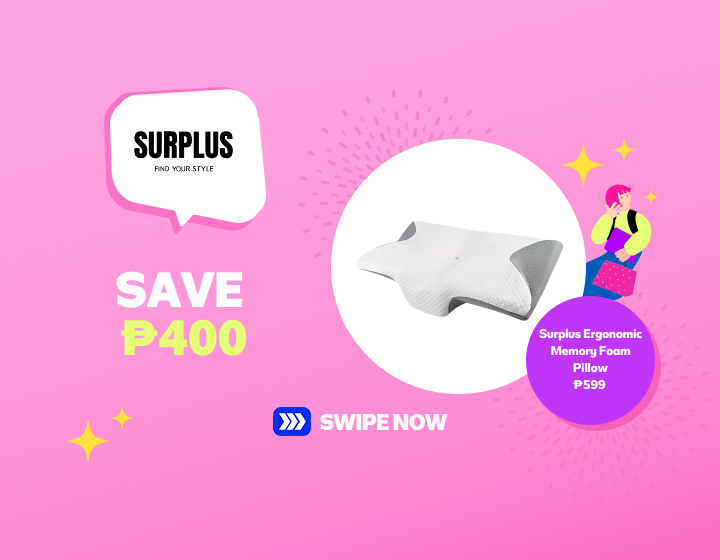 Save P400 when you buy a Surplus Ergonomic Memory Foam Pillow using your SMAC