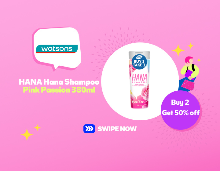 Watsons | HANA Hana Shampoo Pink Passion 380ml Buy2 Get 50% off