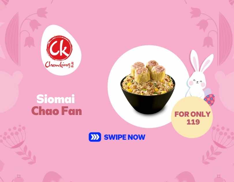 Satisfy your cravings with a meaty twist 🍚🥟  Try the ALL-NEW Siomai Chao Fan—Meaty-Busog, wok-sarap fried rice with meat, egg, and kangkong, served with 4pcs siomai 😋  Visit Chowking at SM City General Santos 🍽️