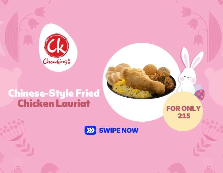 Feast on the ALL-NEW Chinese-Style Fried Chicken Lauriat! 🍗🥢 Crunchy, juicy chicken with fried rice, pancit, siomai, Chicharap & buchi. Visit Chowking at SM City General Santos!