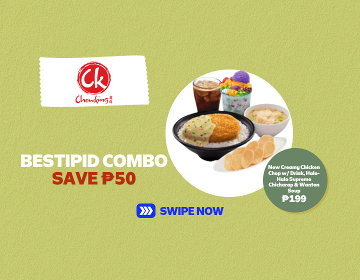 New Creamy Chicken Chop w/ Drink, Halo-Halo Supreme Chicharap & Wanton Soup ₱199
