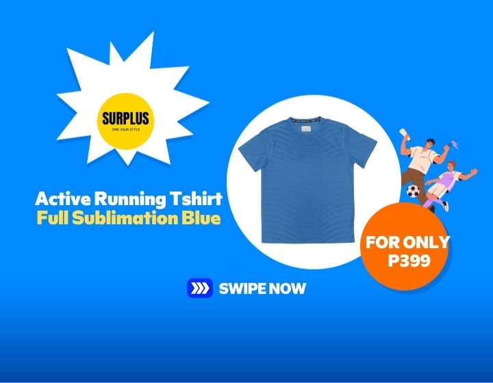Celebrate Dad’s Day with the perfect gift from Surplus! 💙 Grab the Branded Men’s Active Running T-Shirt Full Sublimation Blue for only Php 399.00.  Shop now at SM City General Santos and make Dad feel extra special this season!