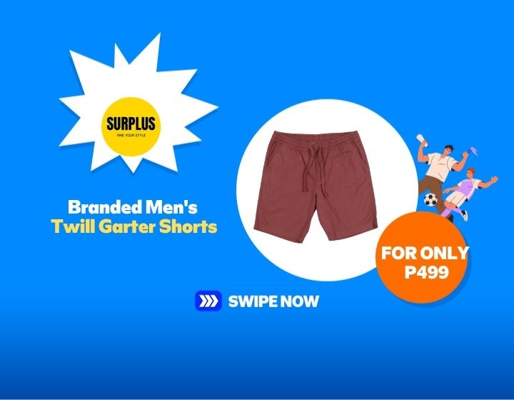 Make Dad’s Day extra special with stylish finds from Surplus! 👔✨ Get the Branded Men’s Twill Garter Easy Shorts Rust for only ₱499.00.  Shop now at SM City General Santos and treat Dad to comfort and style this season!