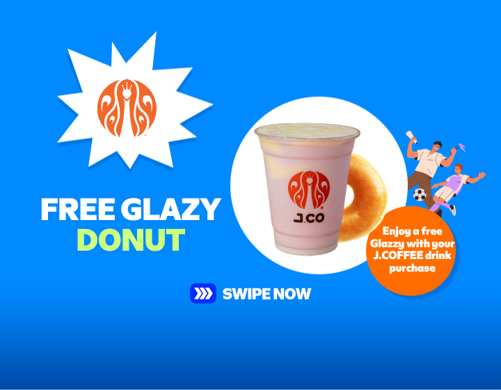 JCO DONUTS AND COFFEE | Enjoy a FREE Glazzy with your J.COFFEE drink purchase!