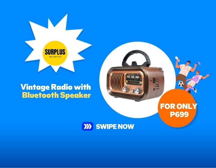 Bring back the classic vibes this Dad’s Day with the perfect gift from Surplus! 🎶📻 Get the Vintage Radio with Bluetooth Speaker for only ₱699.00.  Shop now at SM City General Santos and surprise Dad with timeless style and music!