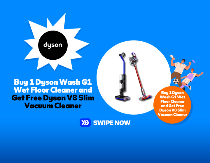 Buy The Dyson Wash G1 Wet Floor Cleaner and Get Free Dyson V8 Slim Vacuum Cleaner