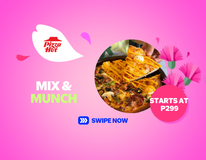 MIX & MUNCH PIZZA STARTS AT ₱299