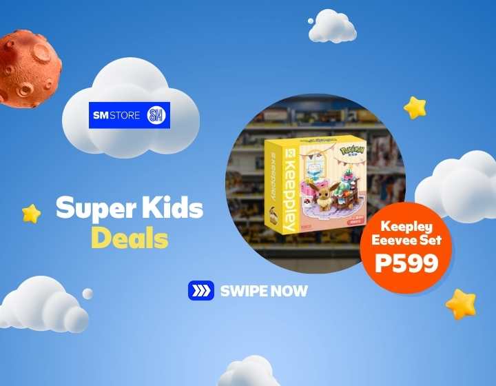 Catch cute building fun with Keeppley Eevee at SM City San Mateo Super Kids Deals!