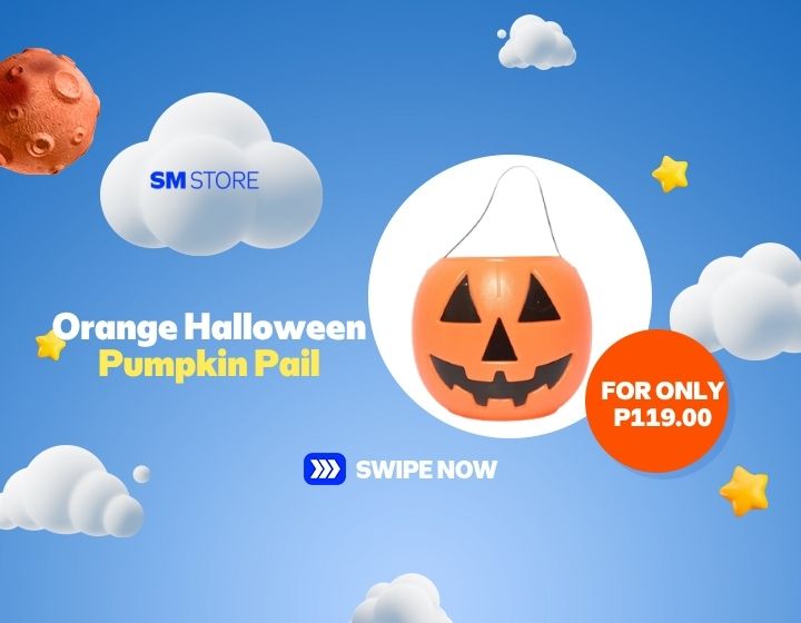 🎃👻 Halloween Pumpkin Pail for only ₱119!  Get yours at SM Store, SM City General Santos! 🛍️✨
