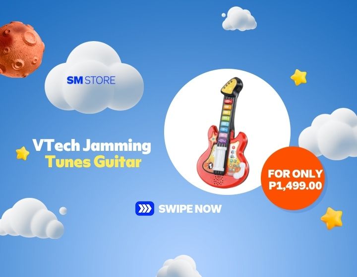 🎸 VTech Jamming Tunes Guitar for only ₱1,400! 🎶  Shop now at SM Store, SM City General Santos! 🛍️✨