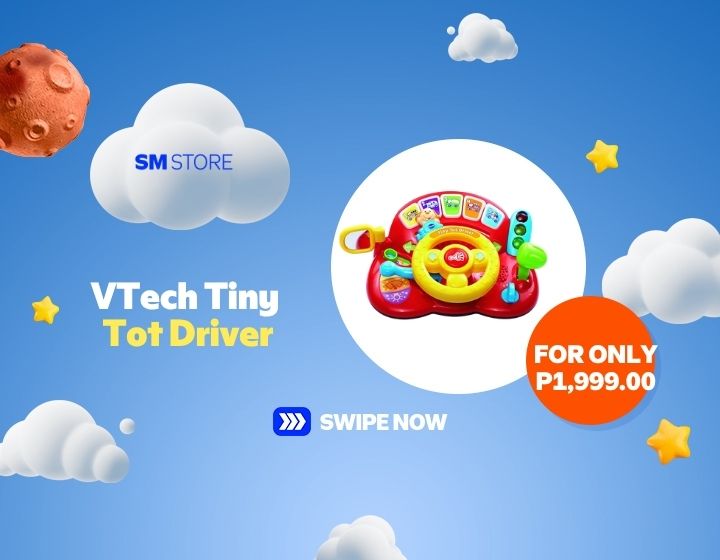 🚗✨ VTech Tiny Tot Driver for only ₱1,999!  Give your little ones a fun and exciting playtime! 🧸💛 Shop now at SM Store and get yours today!