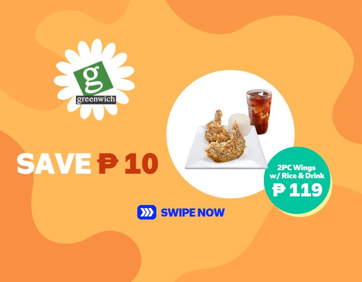 SMMR | GREENWICH | SAVE P10 ON 2 PIECE WINGS WITH RICE & DRINK