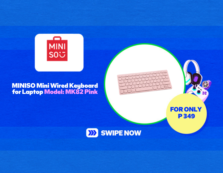MINISO Mini Wired Keyboard for Laptop Model: MK82 Pink