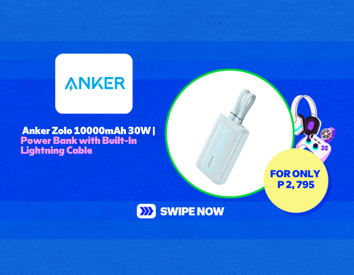 Anker Zolo 10000mAh 30W | Power Bank with Built-In Lightning Cable