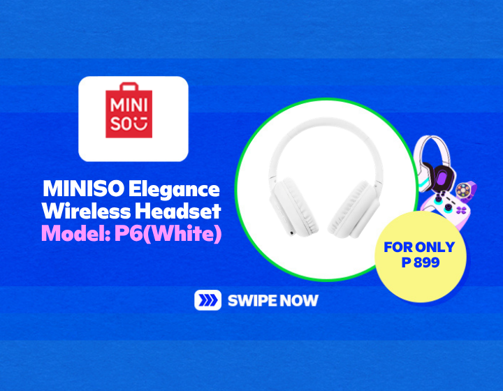 MINISO Elegance Wireless Headset Model: P6 (White) for P 899