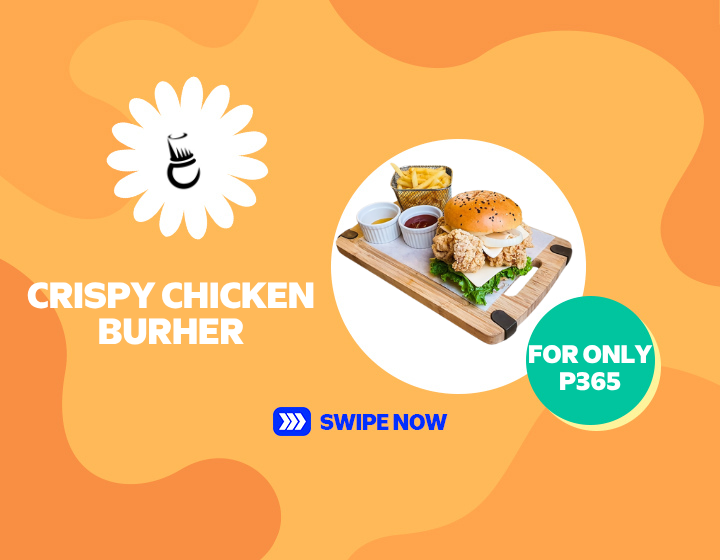 FAT CHEF I CRISPY CHICKEN BURGER FOR ONLY P365!