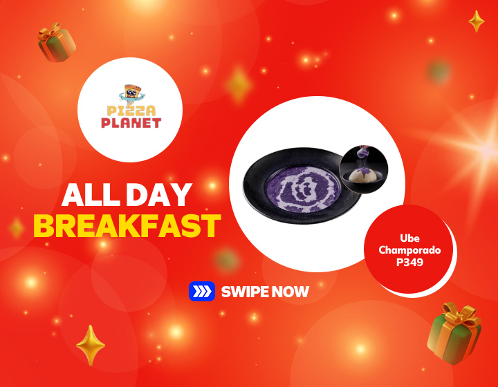 Enjoy All Day Breakfast Ube Champorado for only P349