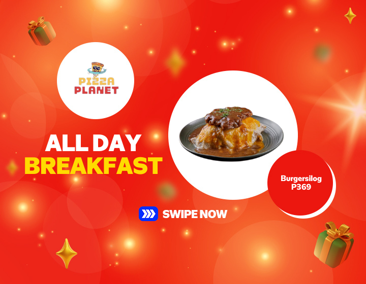 Enjoy All Day Breakfast Burgersilog for only P369