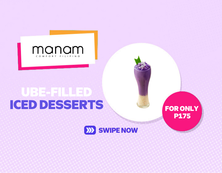 Enjoy Ube+Sago at Manam for only P175