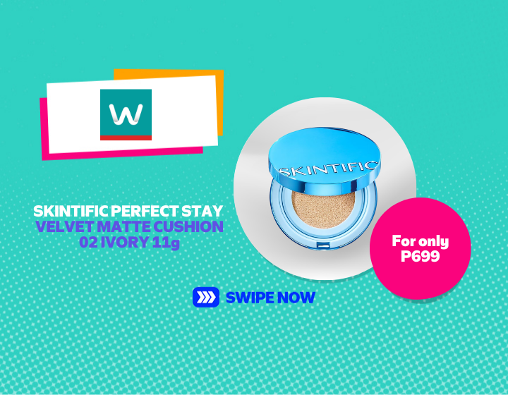 FLAWLESS AND HEALTHY SKIN WITH SKINTIFIC PERFECT STAY VELVET MATTE CUSHION 02 IVORY 11g FOR ONLY ₱699